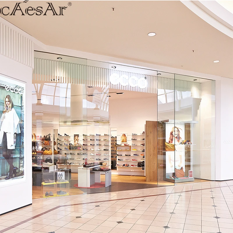 Mall  entrance  automatic aluminum  curved sliding doors for oman market