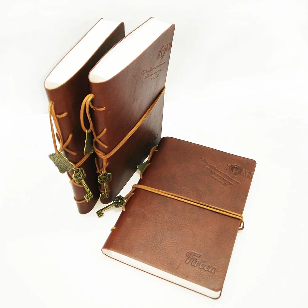 A5 Custom Logo Debossed Vintage Soft PU Leather Cover Traveler Notebook sketchbook