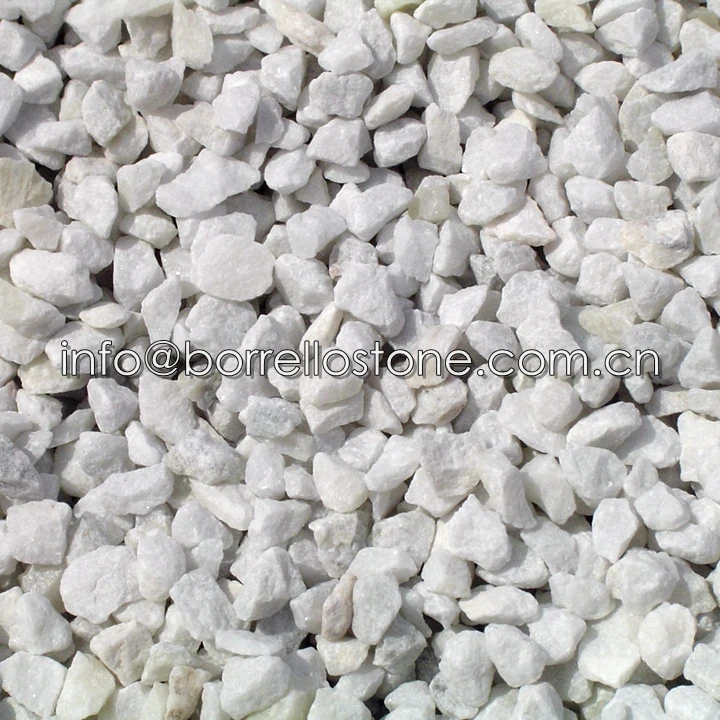 Colored crushed marble aggregate stone gravel