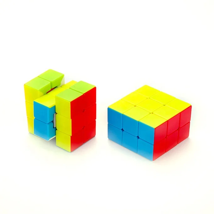 Wholesale Customized Good Quality 2x3x3 toy plastic stickerless puzzle game kids cube
