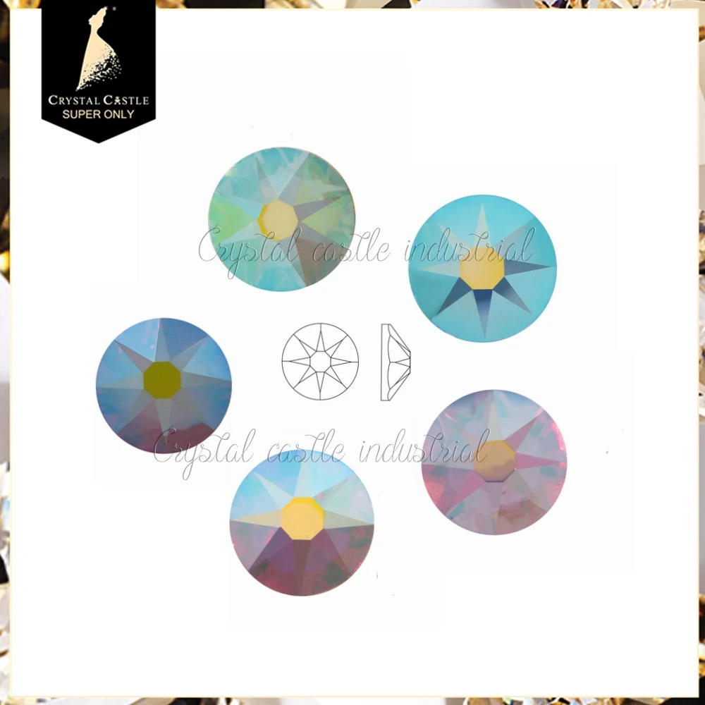 Bling colorful AB 16 cut facets 2088 rhinestone flat back non hotfix nail crystals rhinestone for nail art