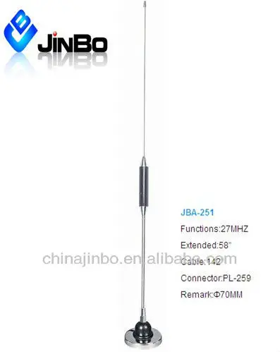 
JBA-251 Jinbo 27mhz CB Antenna Metal Magnet Mount 
