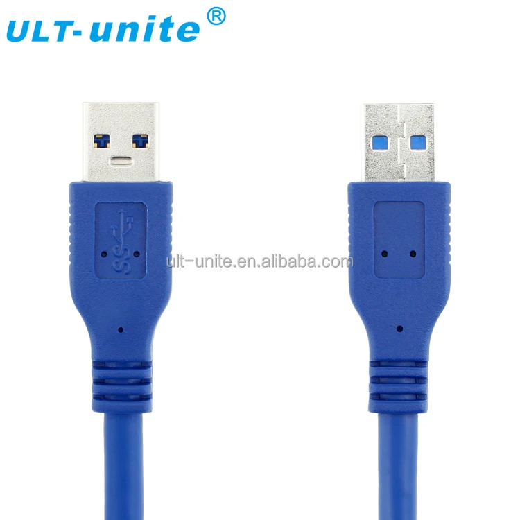 Factory price Blue 1.0m USB3.0 Male to Male pvc usb 3.0 data link cable