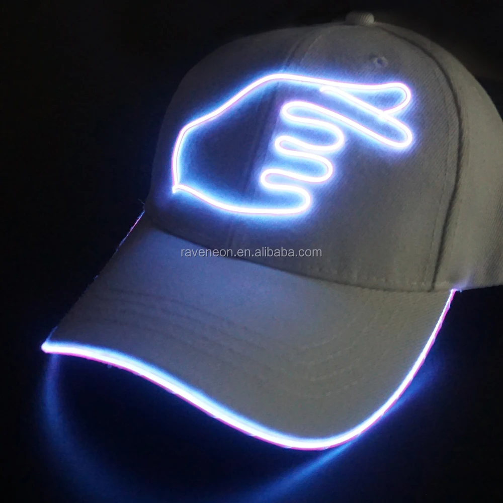2019 Fast delivery Custom LED Hat and LED Cap , baseball caps with built-in led lights