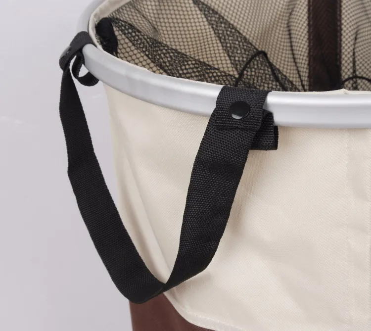 Round Cylinder Shape Foldable Pop Up Mesh Laundry Basket