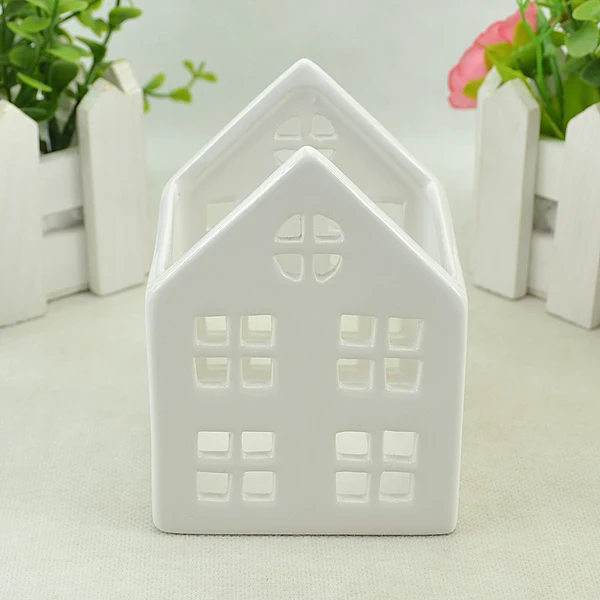 
Different houses White ceramic candle holders wholesale 