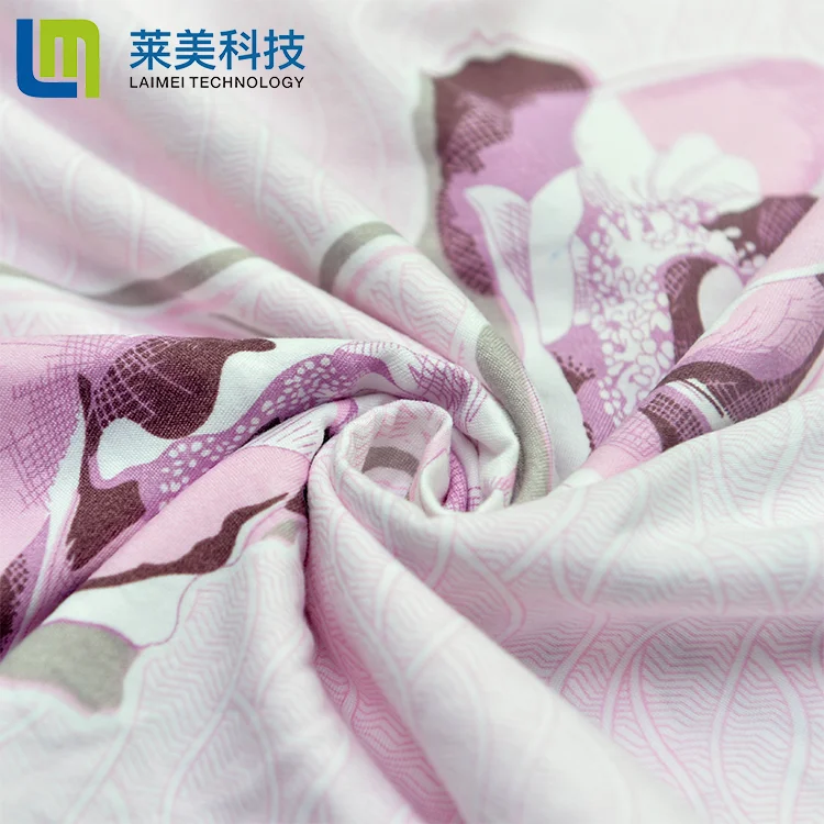 Wholesale Home Textile 100% Polyester Flower  Print Washable Cotton Fabric For Bed Sheet In Roll