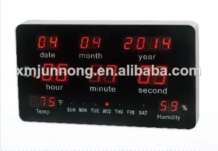 светодиодные часы с дуги рамки/с темп& влажность дисплей