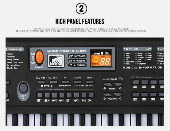 Multi-function 61 keys Piano keyboard Children learning toys electronic organ musical instrument