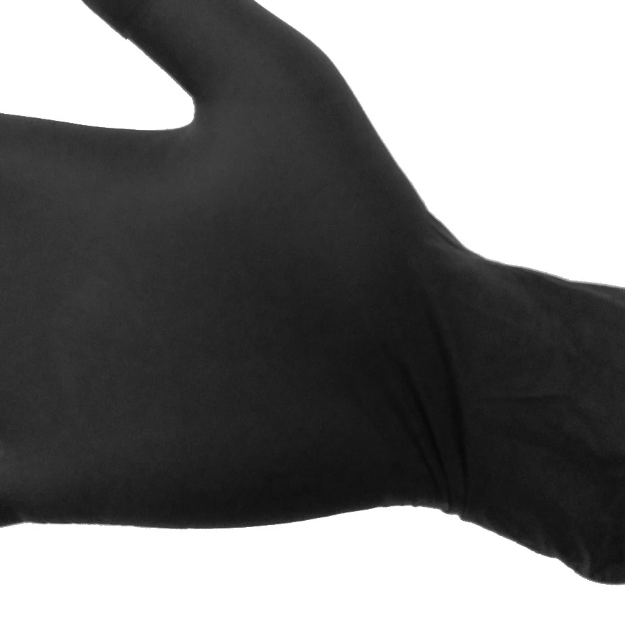 Durable Disposable Tattoo Storage Gloves Black Nitrile Gloves Disposable