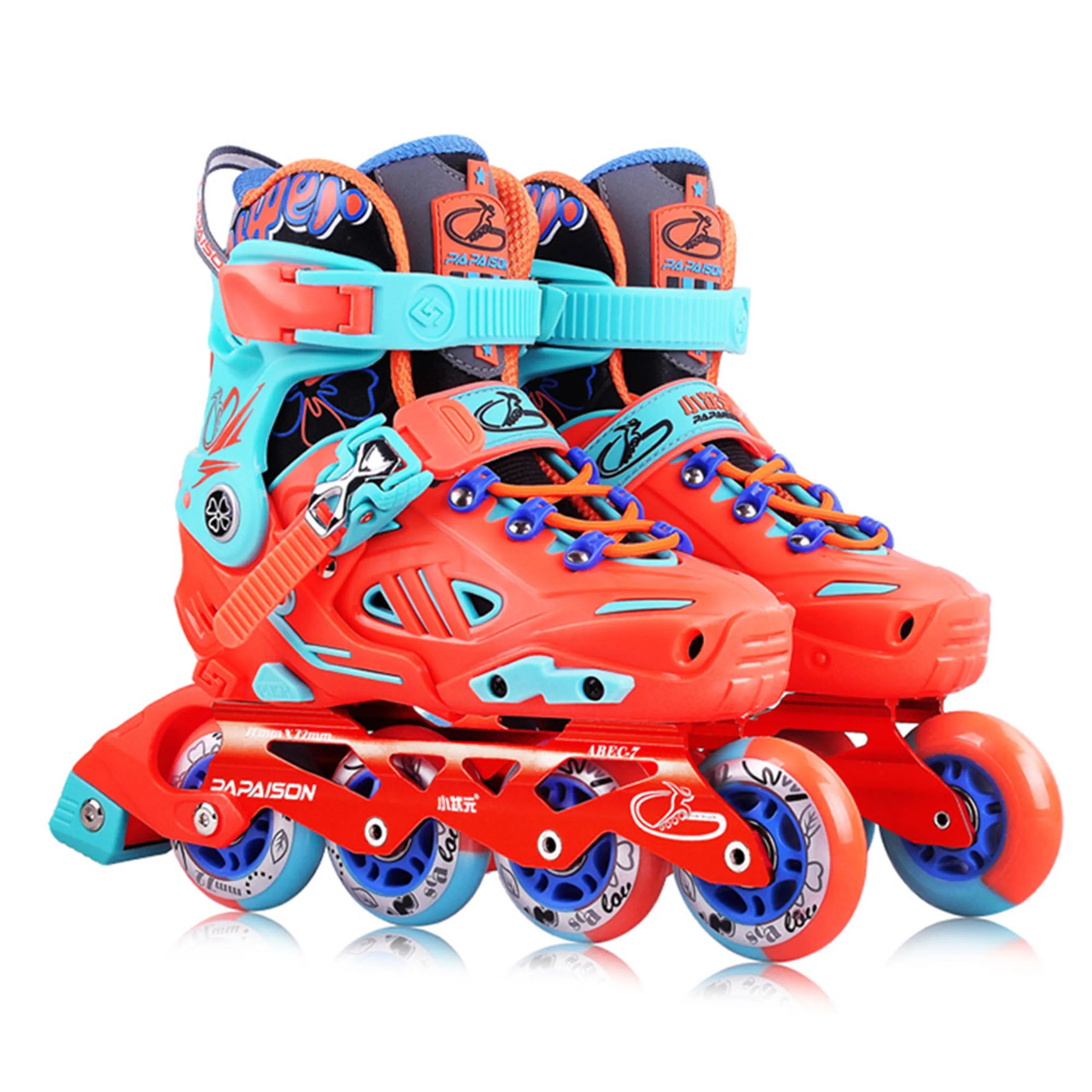 Customize adult teenager and junior aluminum frame flashing wheels inline skates