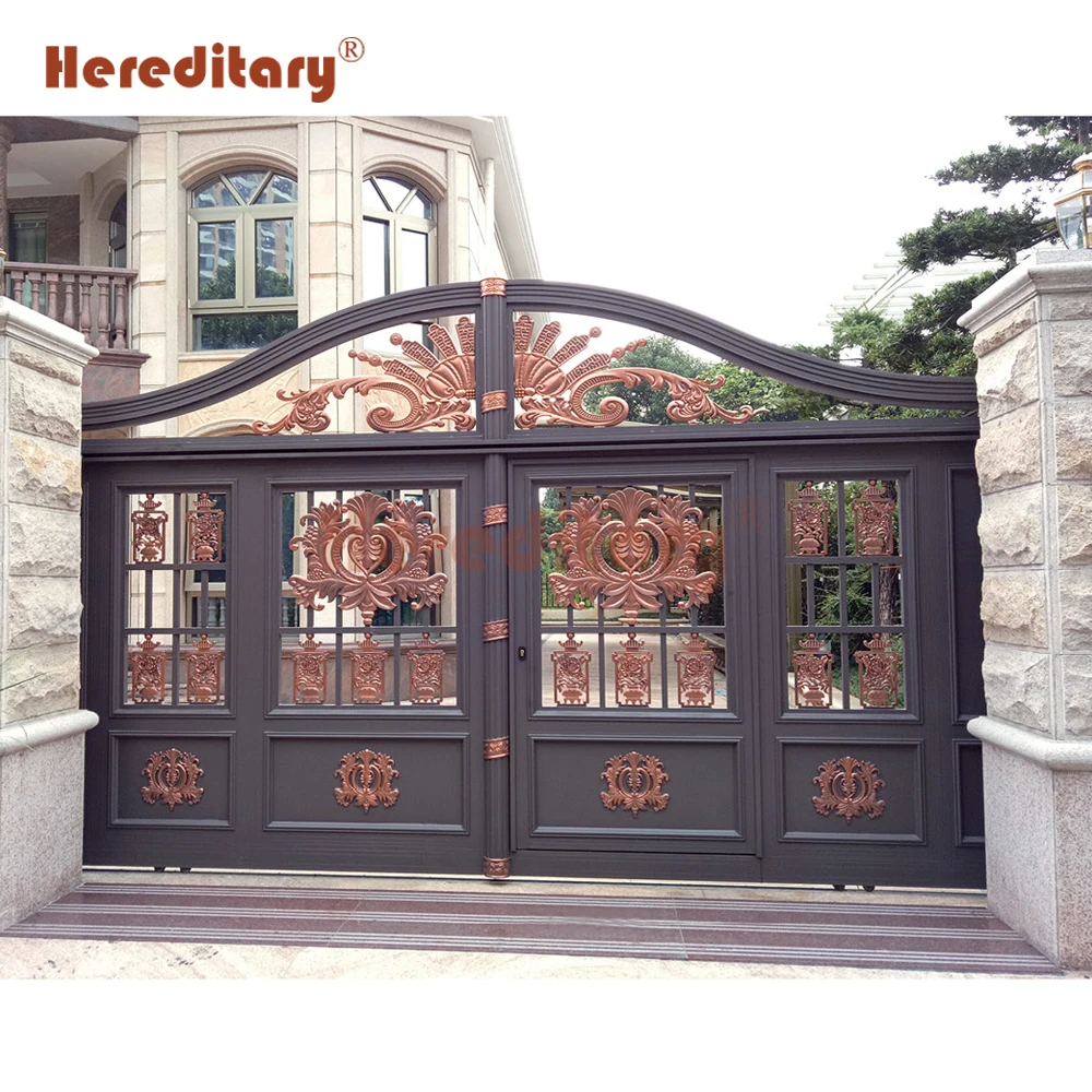 standard size of cast aluminum entrance main gate for residential house