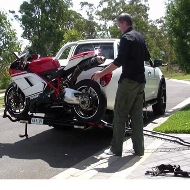 China Manufacture Heavy Duty Hitch Mount Scooter Dirtbike rack car motorcycle carrier