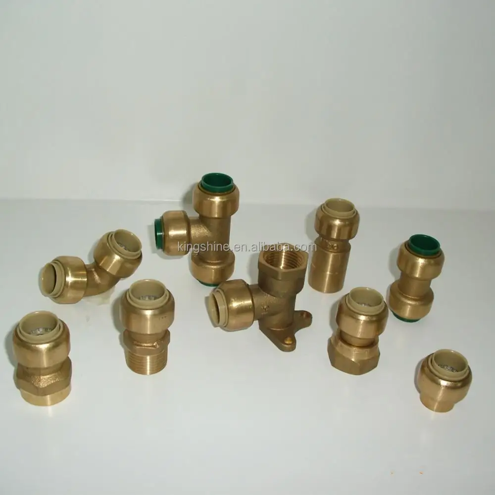 Lead Free Brass Push fit fittings push fitting pipe fitting chrome plated