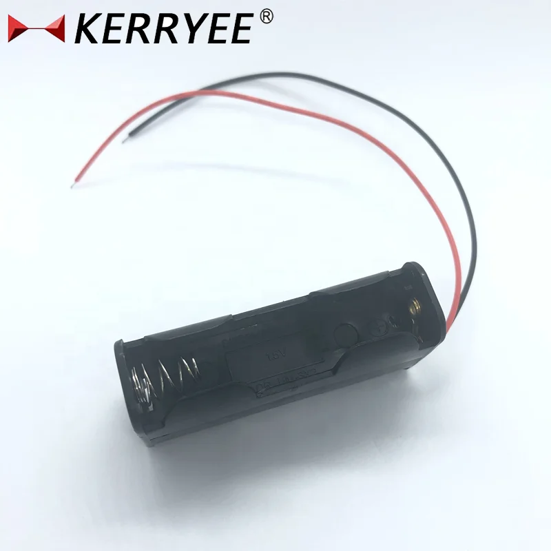 AA back to back 2 battery connector holder with wire