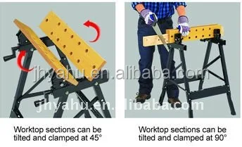 30 Square Tilted Work Top Adjustable Folding Woodworking Hand Tool Workbench