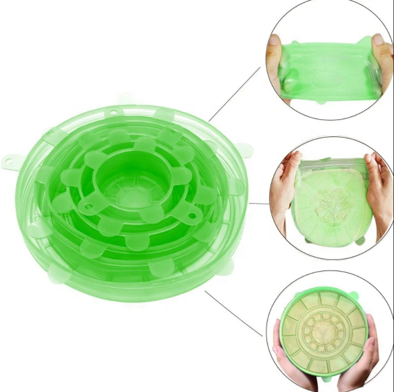 Reusable Durable and Expandable Silicone Stretch Lids And Cover