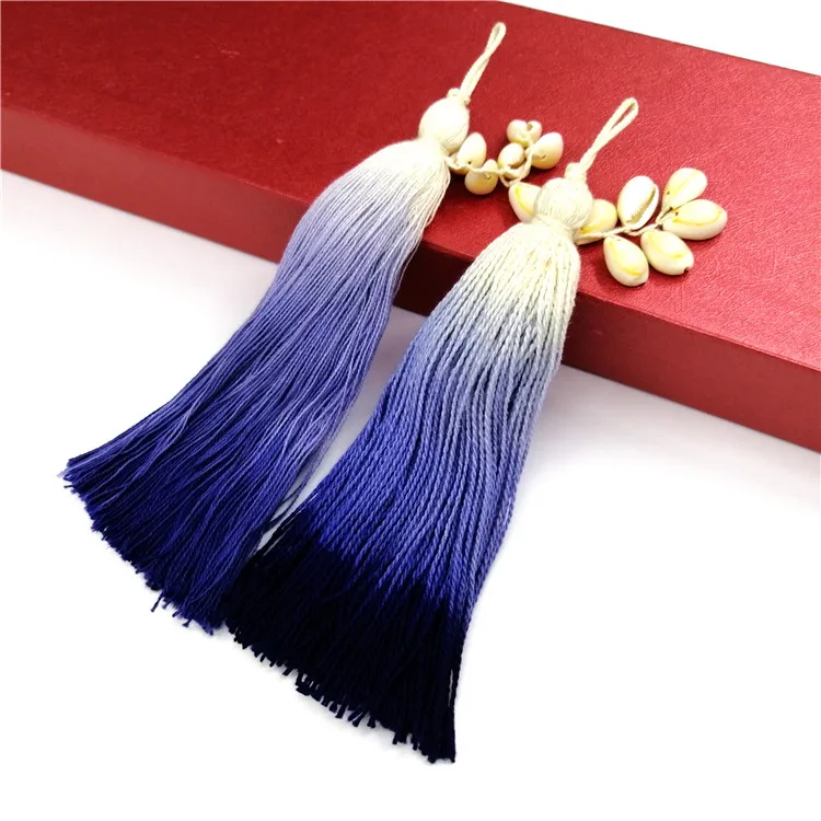 Hight quality multi colors tassel fringe keychain for handbag
