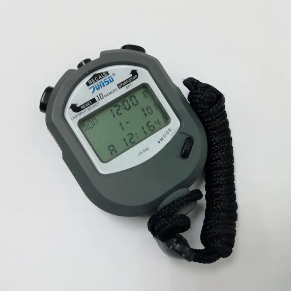 
Профессиональный Спортивный тренировочный цифровой ручной секундомер таймер JS-506 