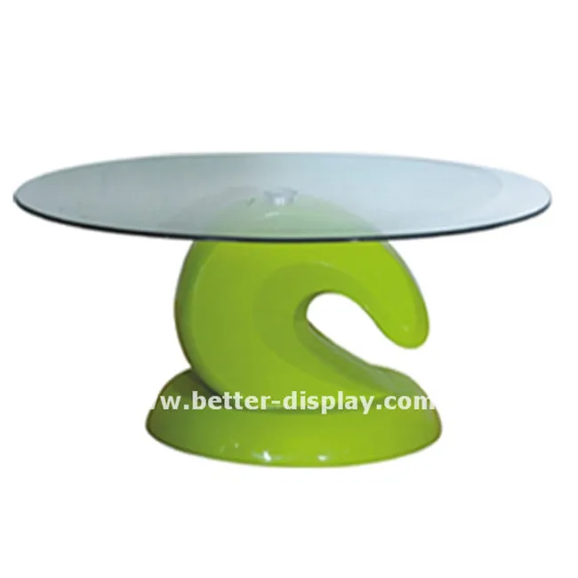 clear acrylic hot bent glass coffee table