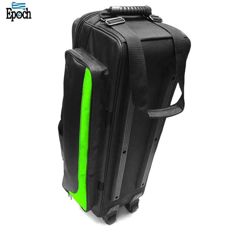 Heavy duty design durable lightweight 1680D plus backpacks for bowling bag with wheels in bulk