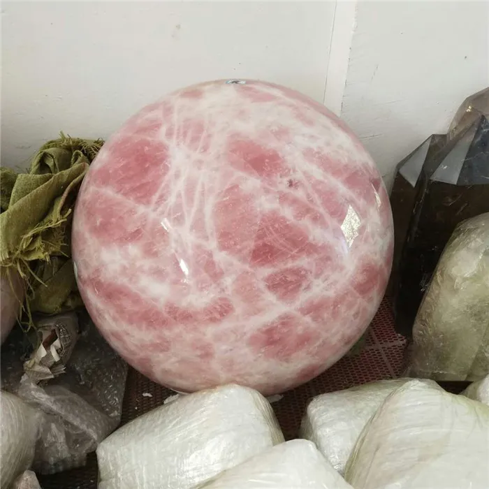 500mm Natural Rose Quartz Crystal Decorative Balls Big Size Crystal Spheres