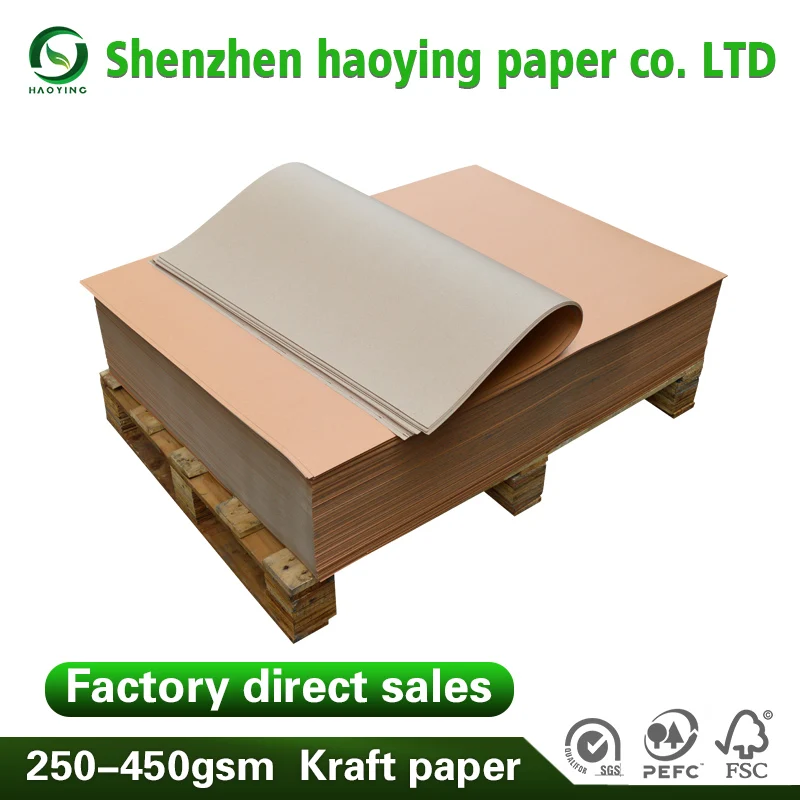 
Manufacturer wholesales yellow 250g-450g single sided kraft paper 