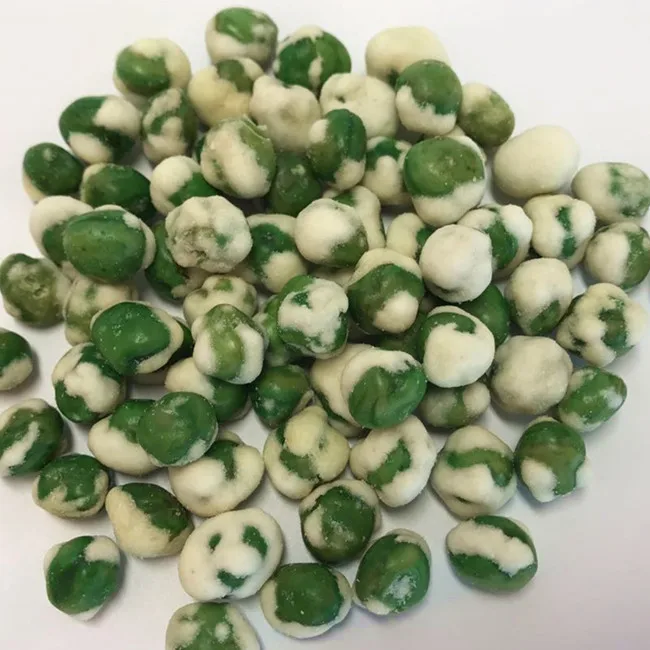Fried coated Spring onion garlic flavor green peas for sale