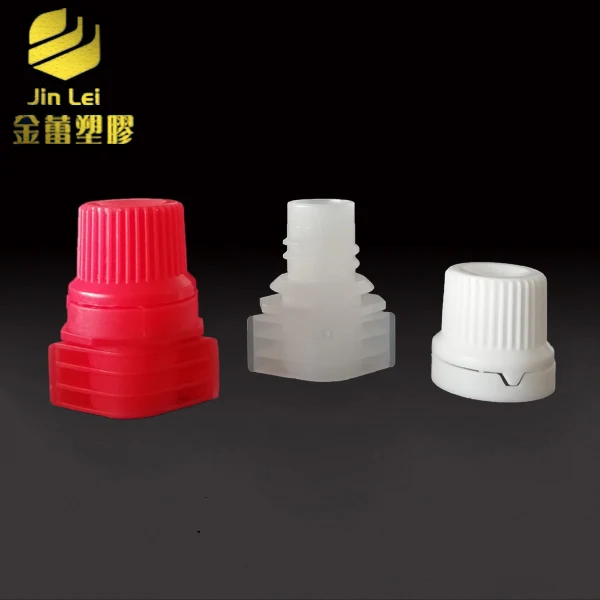 Красочный пластиковый носик и крышка для стиральной продукции doypack