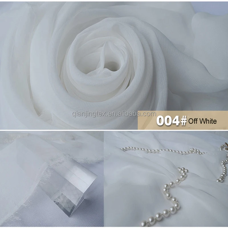 Wholesale wedding fabric 100% polyester white color