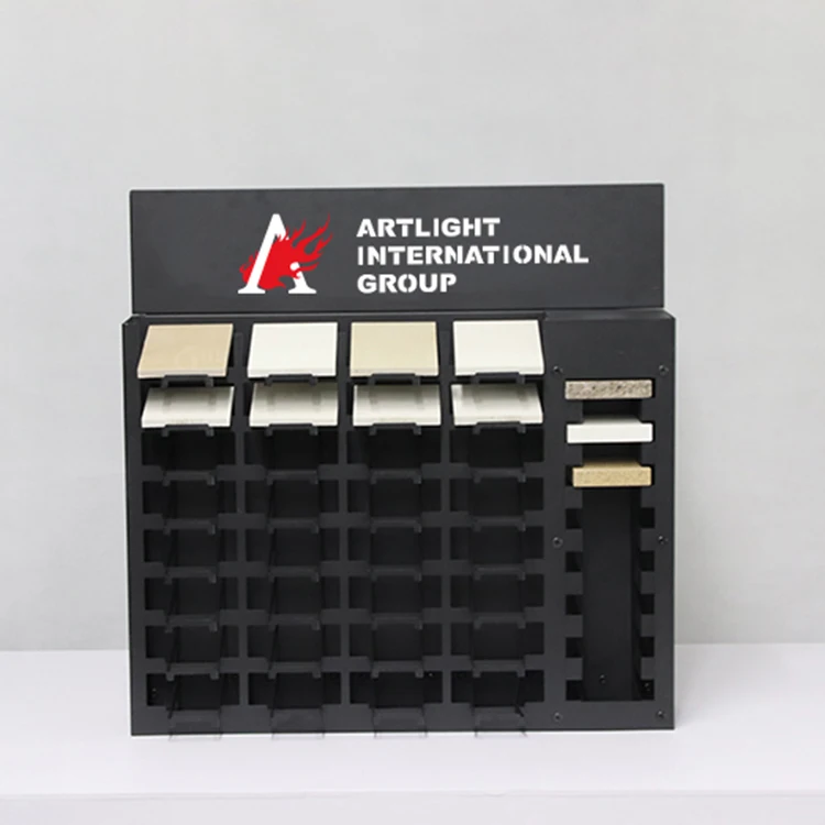 
Cheap Desktop Plastic Display Rack for Marble Quartz Sample 