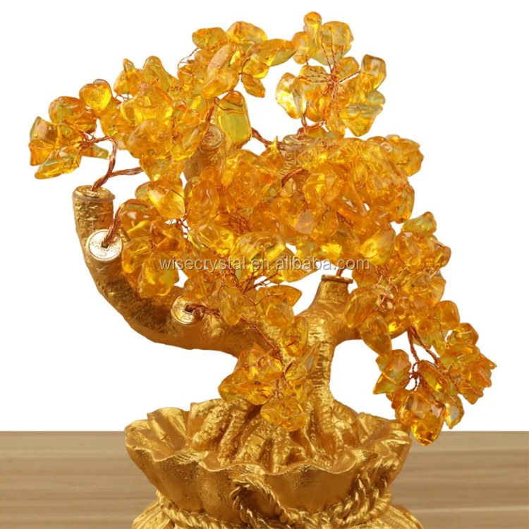 Rock stone healing crystal tree crystal rose quartz reiki tree