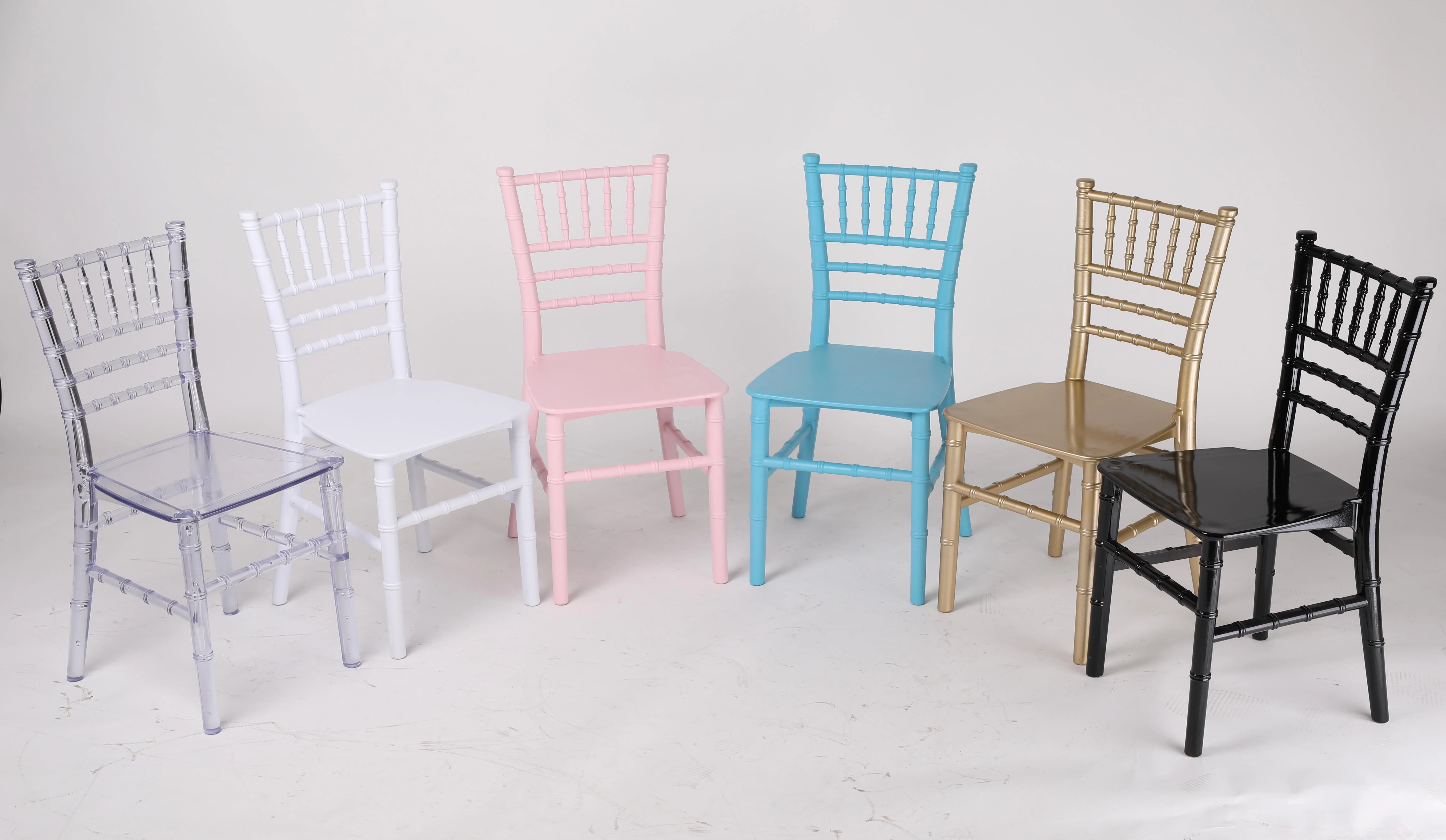  Оптовая продажа детский пластиковый прозрачный стул Chiavari для