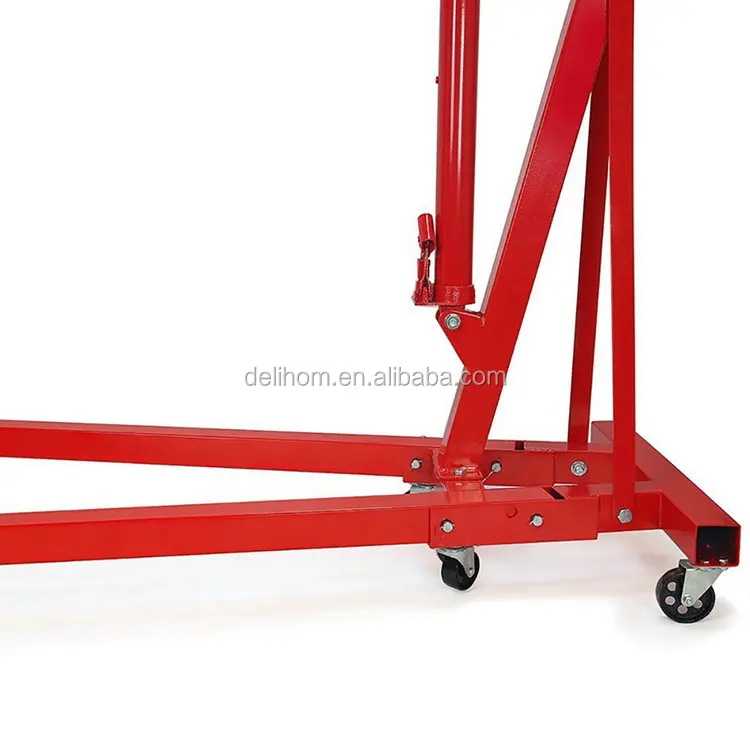 
2 Ton Hydraulic Folding Engine Crane Stand Hoist Lift Jack with Wheels Workshop Hydraulic Use 