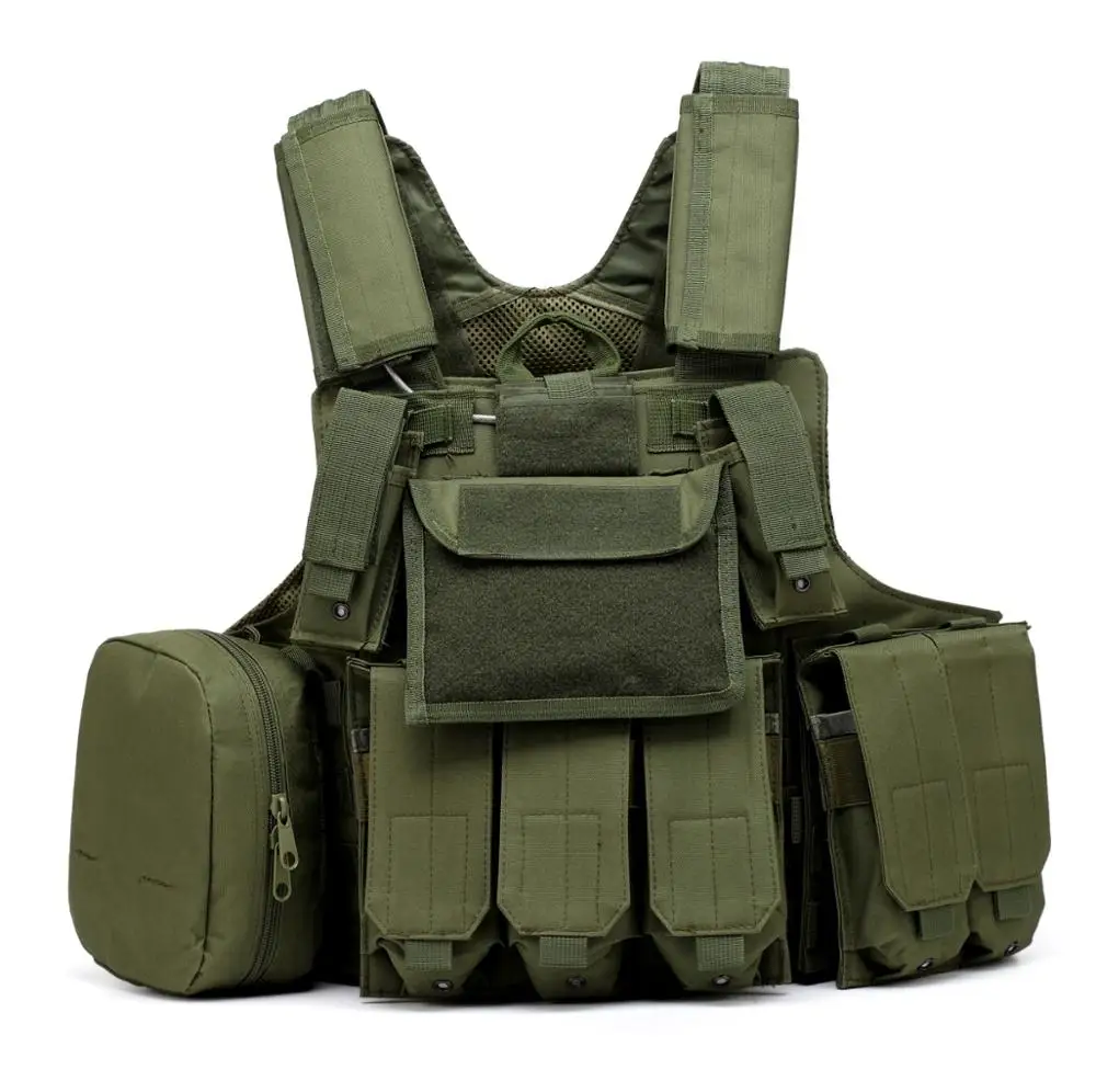 Tactical vest plate carrier with medical pouch interphone pouch mag pouch quick detachable durable