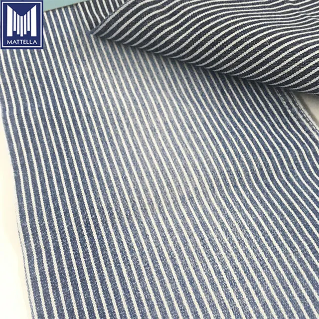 Traditional 100% cotton hickory stripe denim fabric dye for workwears shirts jeans pants