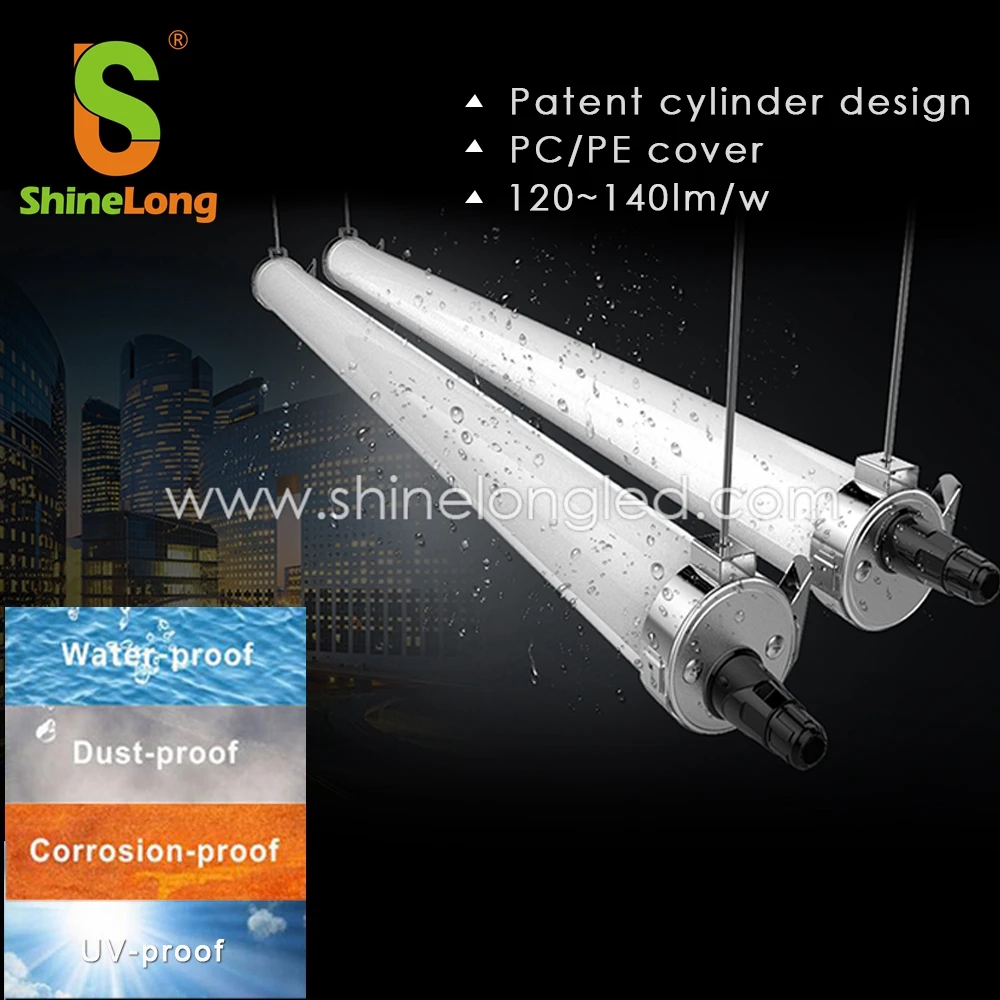 ShineLong 4 фута 36 Вт IP69k паровой плотный линейный светильник трубчатые светодиодные трехопроницаемые огни для морского