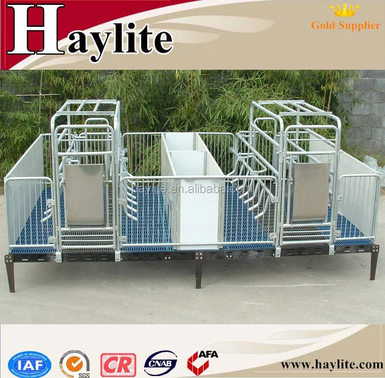 Wholesale PVC board steel sow farrowing crates for mother pig