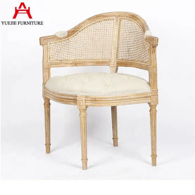Italian Rattan Back Coffee Shop Arm Chair