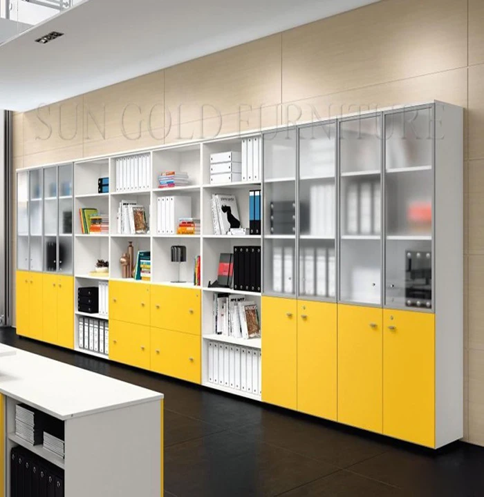 Wooden library bookshelf bookcase, office filing cabinet furniture (SZ-FCB318)