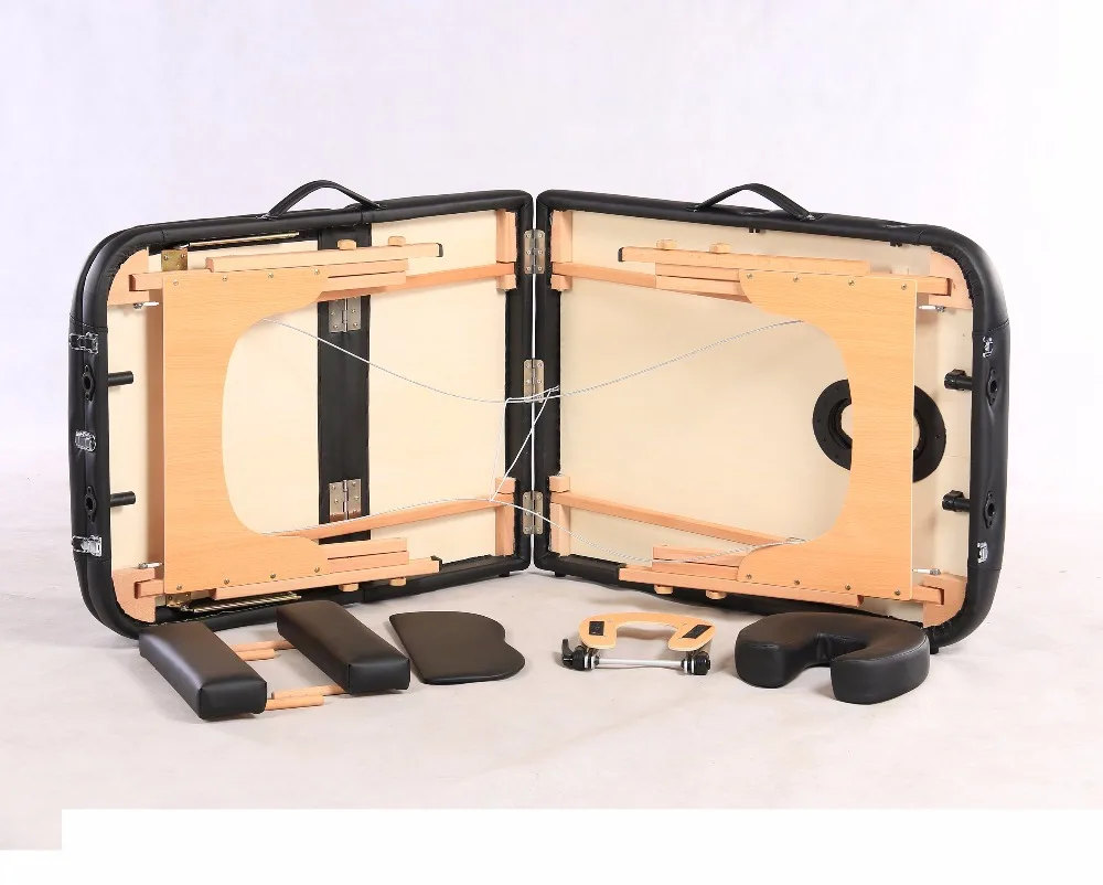 
PVC/PU leather Lightweight 3-Section Portable Massage Table Bed with Free Carry Bag Built in Breathe Hole/Adjustable Hreadrest 