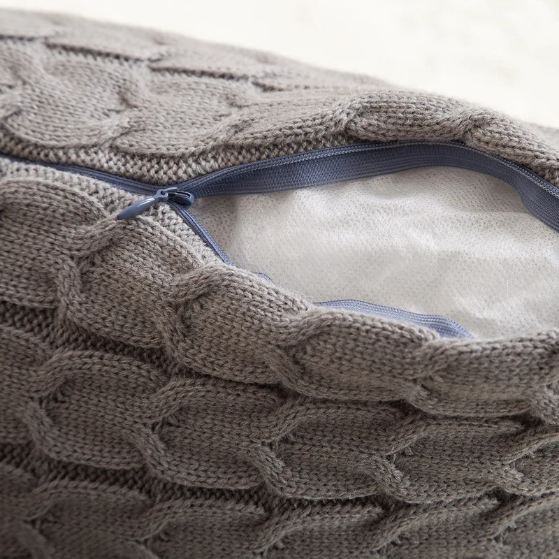 Cushion Covers for Office Chair And Home Decor Acrylic wool knitted pillow