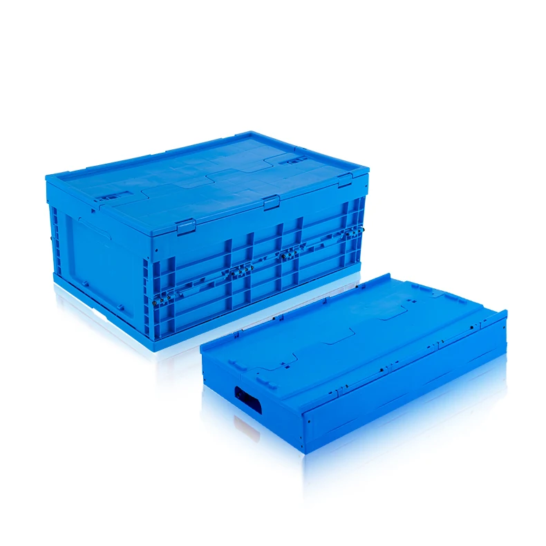 
Large stackable collapsible plastic pallet container 