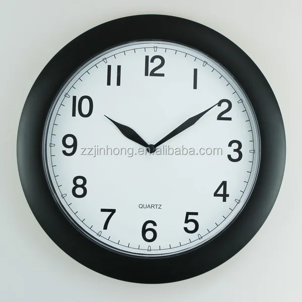 New Plastic 10inch Backwards Wall Clock/ Reverse Wall Clock