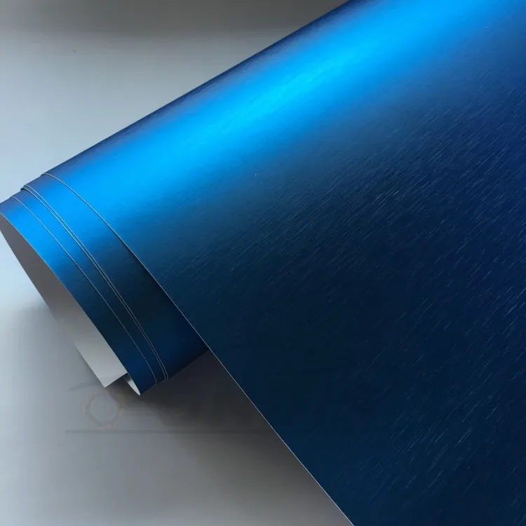 Annhao Premium Grey Color Removable Glue Brushed Matte Chrome Vinyl Car Wrap