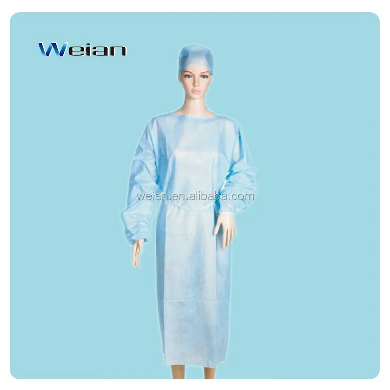 
Surgical Supplies Disposable Isolation Gown/White Short Sleeve 100% Cotton Lab Coat 