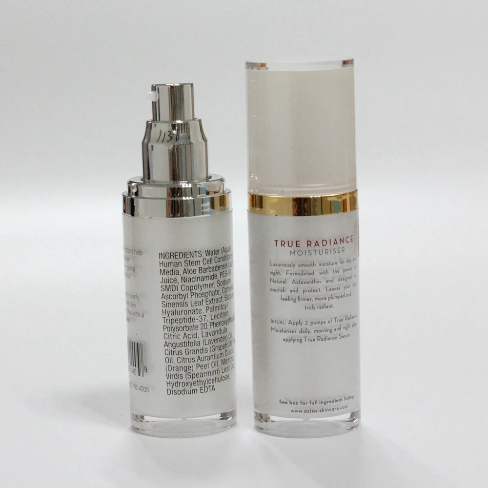 Plastic Eco-friendly design luxury 15ml white cosmetic packaging
