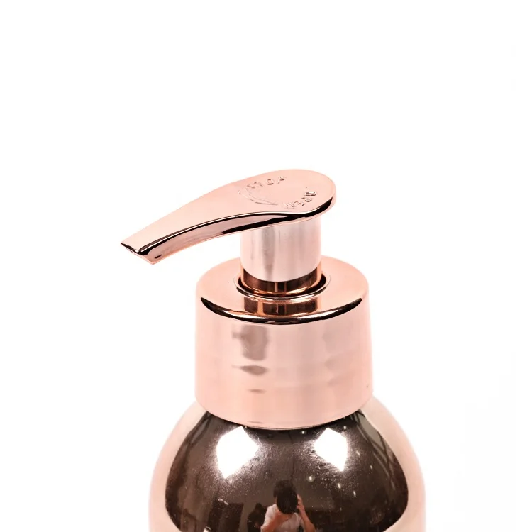
Custom color rose gold personalized empty screw household pump aluminum cosmetics shampoo bottle 