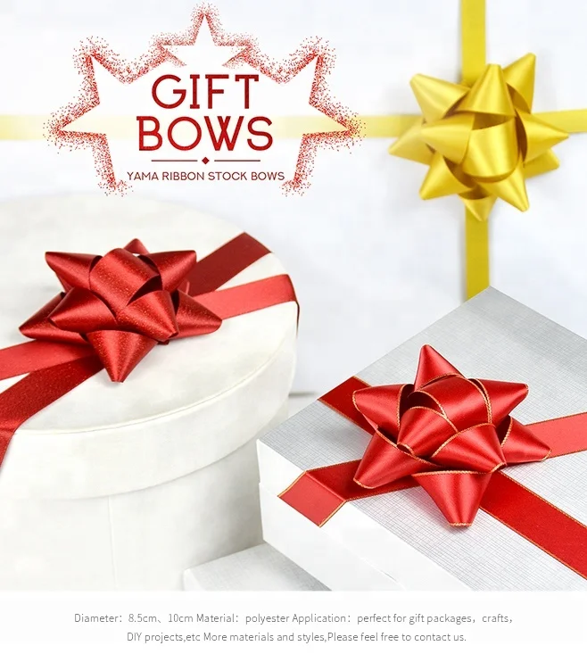 Gift Craft Mini Star Package Decoration Red Packing Star Bows