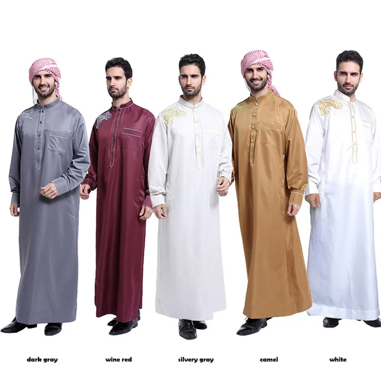 Новейшие Онлайн-дизайны Abaya 2018 оптовая продажа мужская одежда Дубая Thobe